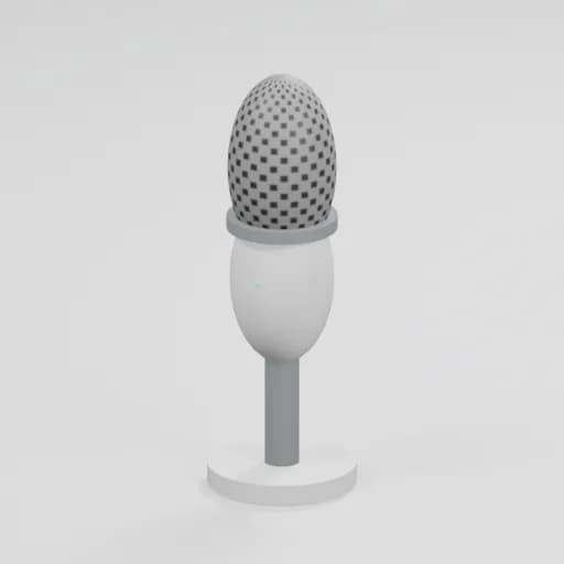 흰색 데스크 마이크