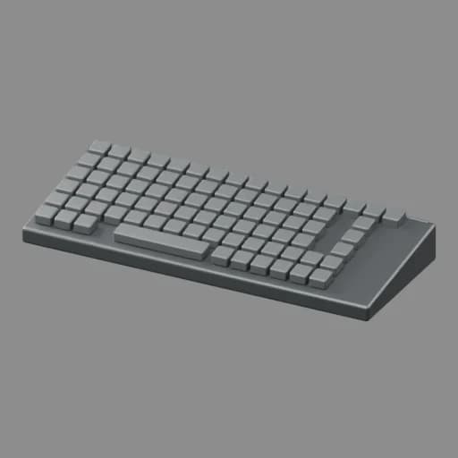 MAGNUS 셋업 · 검은 TKL 키보드 추정형상 (사진 기반 재현)