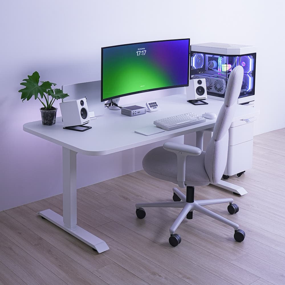 베스트피스 센 페닉스 모션데스크 전동책상 높이조절책상 1600x800mm, 화이트