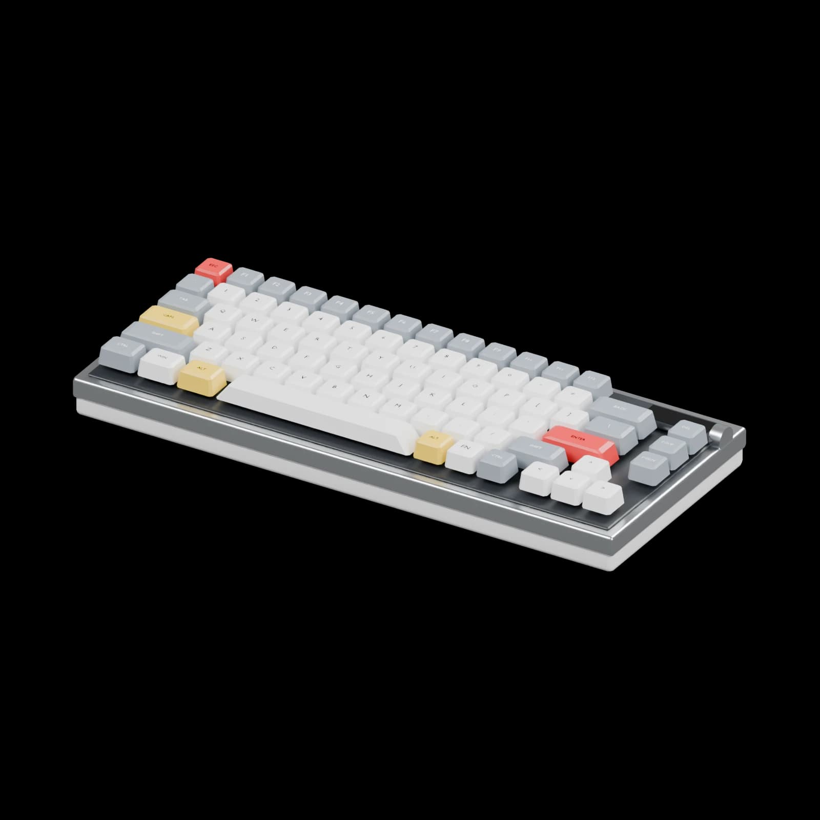 ASUS ROG AZOTH SNOW 화이트 · 사진 기반 재현 3D 렌더