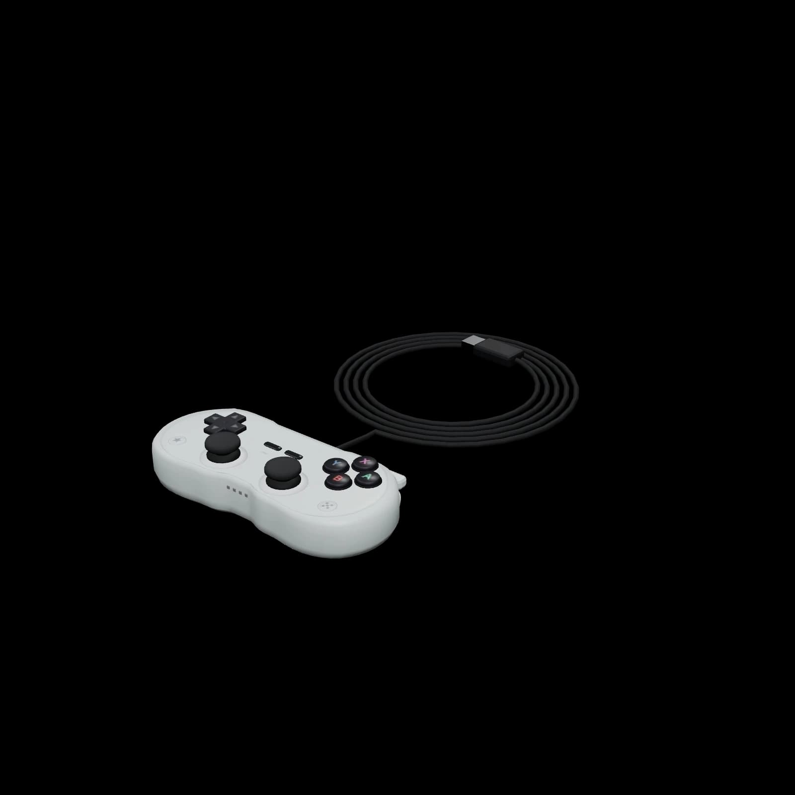 8BitDo SN30 Pro Wired Controller 3D 렌더