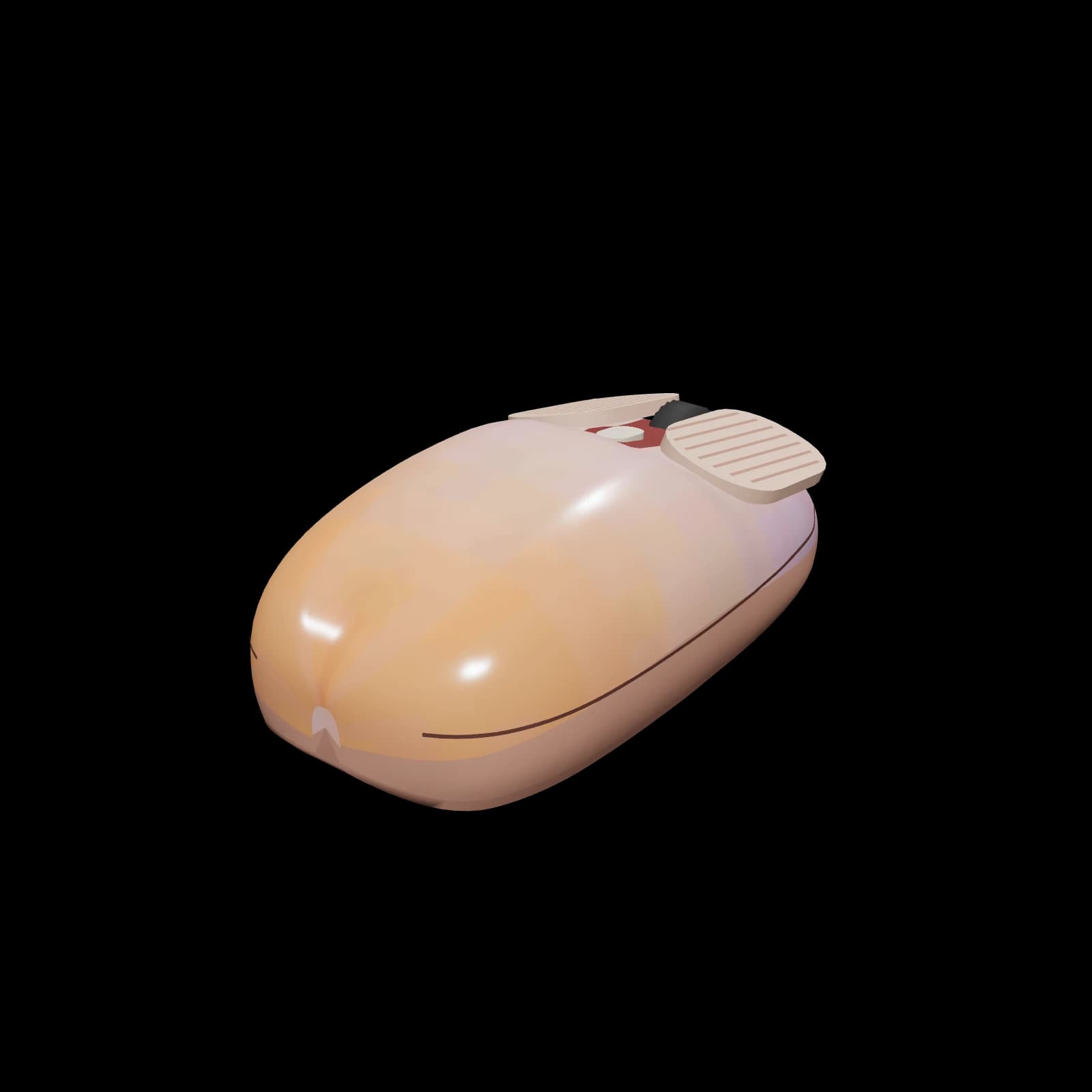 Lofree Wavy Chips Bluetooth Mouse 3D 렌더