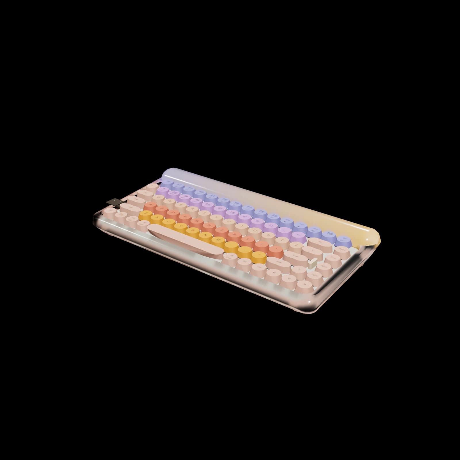 Lofree Sugar Color 70s 3D 렌더
