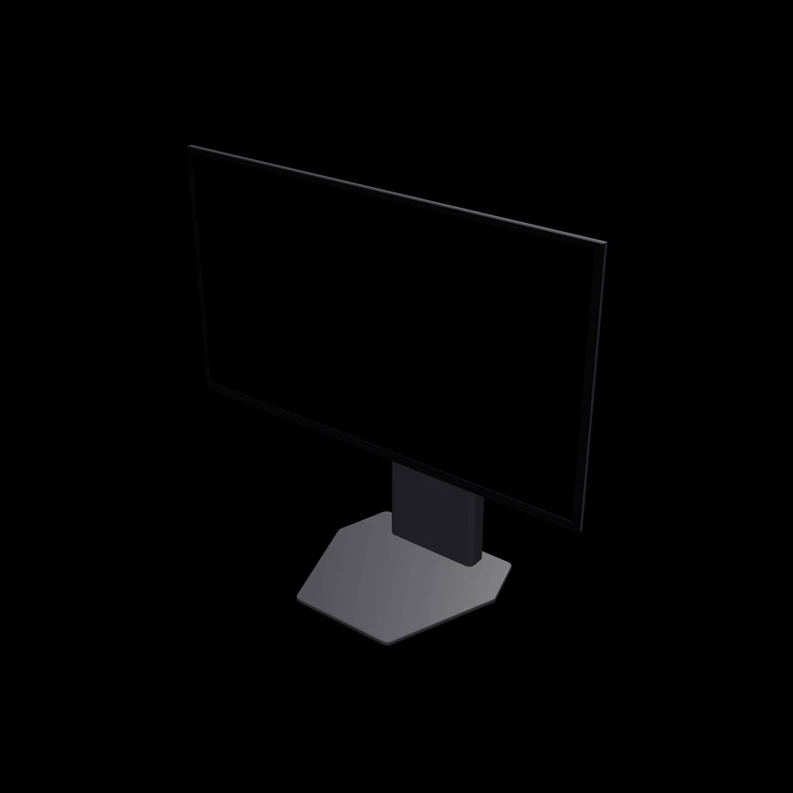 LG 27GX700A-B 3D 렌더