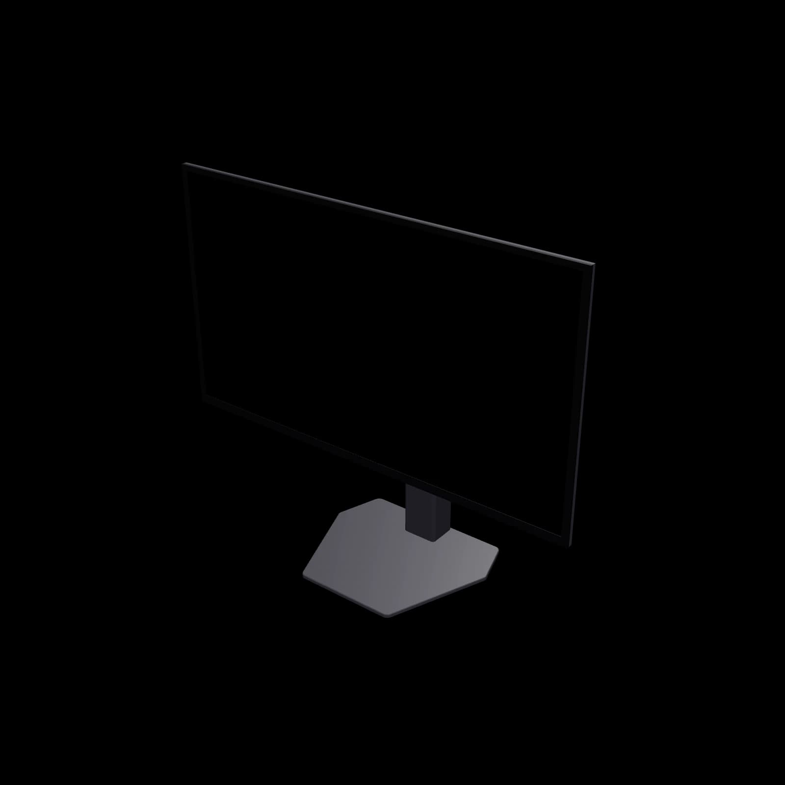 LG 27GX704A-B 3D 렌더