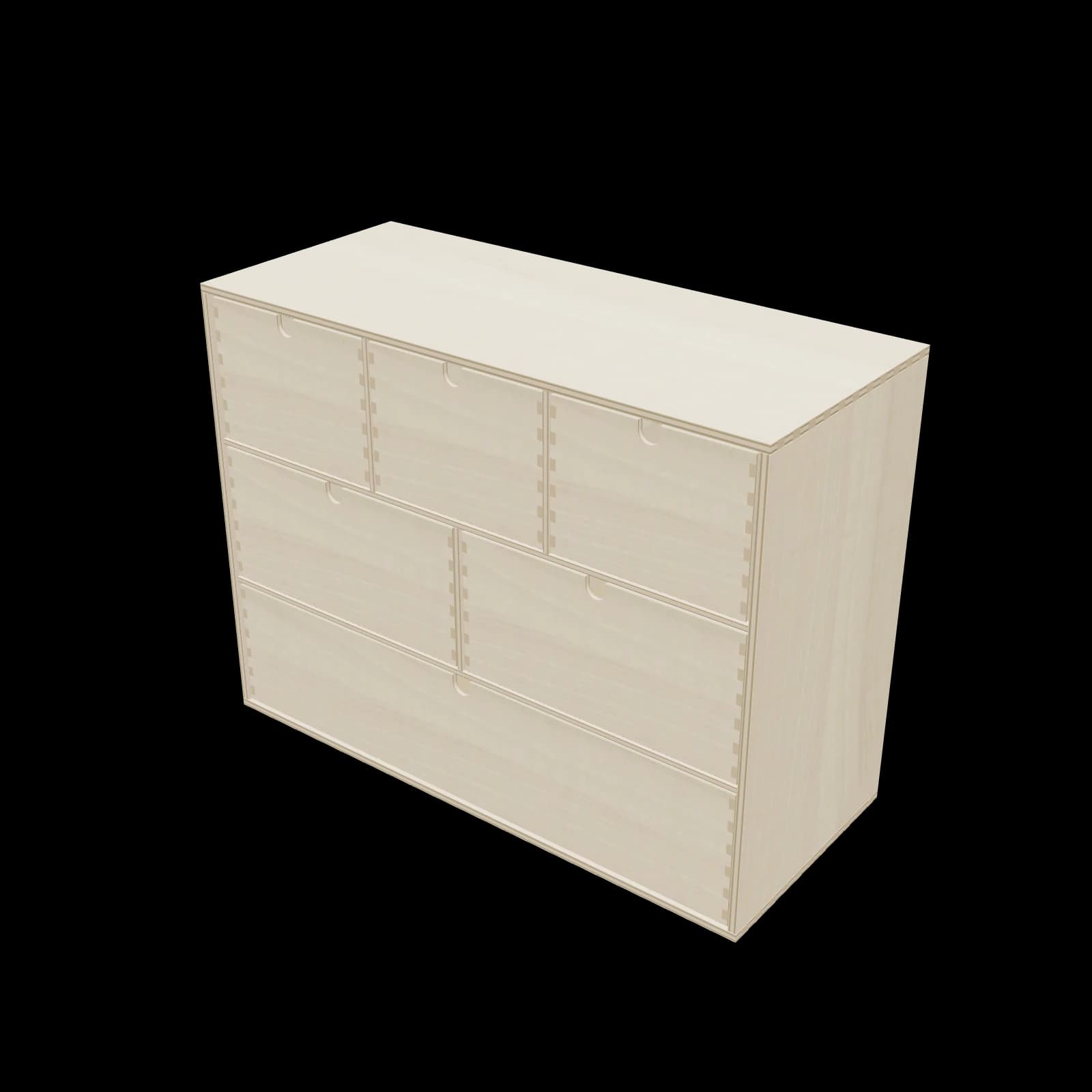 IKEA MOPPE Mini storage chest 3D 렌더