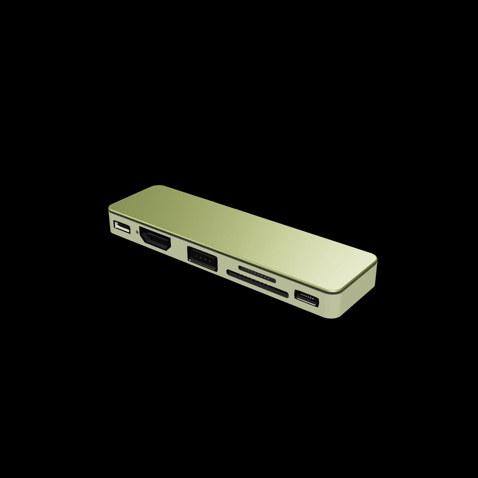 Satechi USB-C Snap Hub 3D 렌더