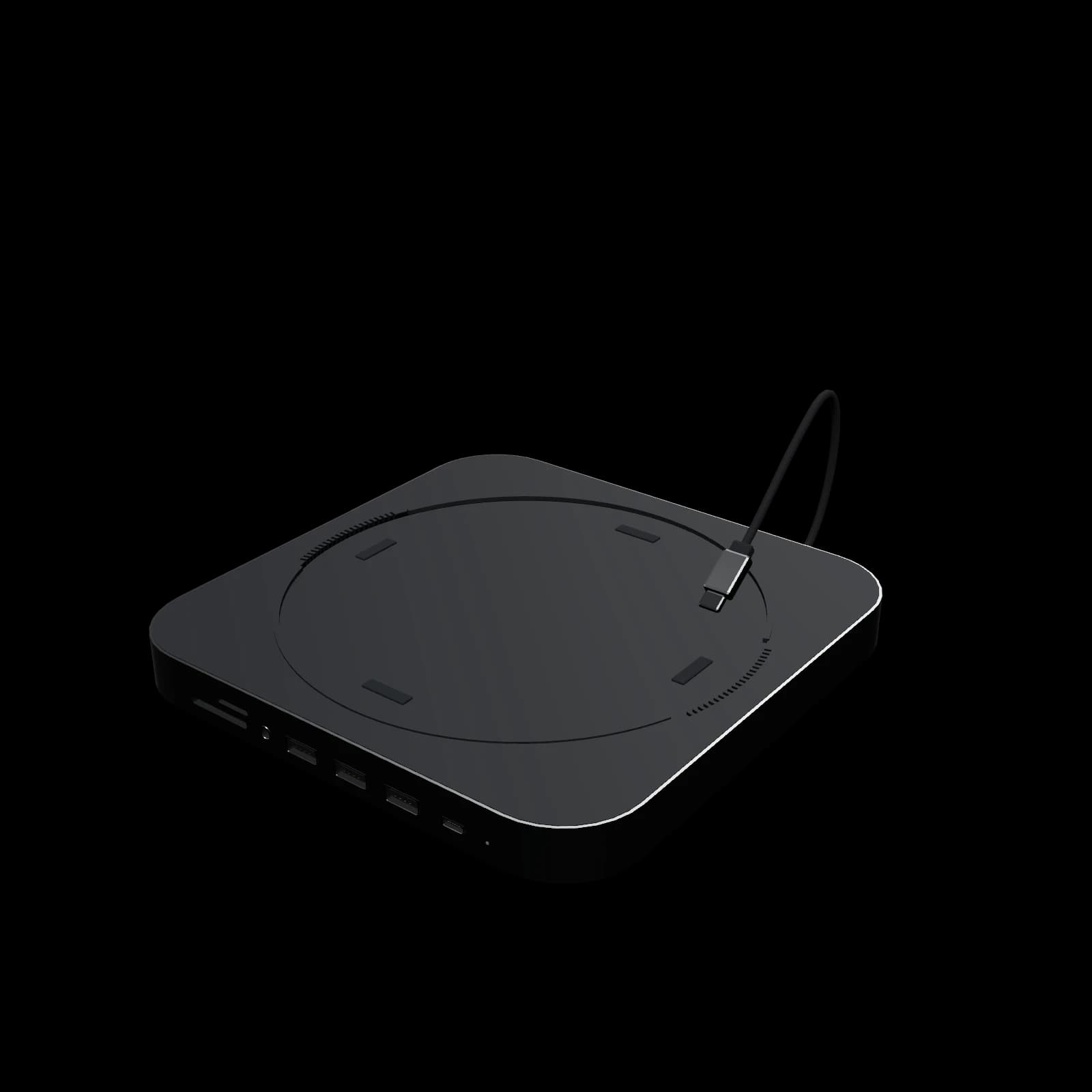 Satechi Stand & Hub for Mac Studio M5 with NVMe SSD Enclosure 3D 렌더
