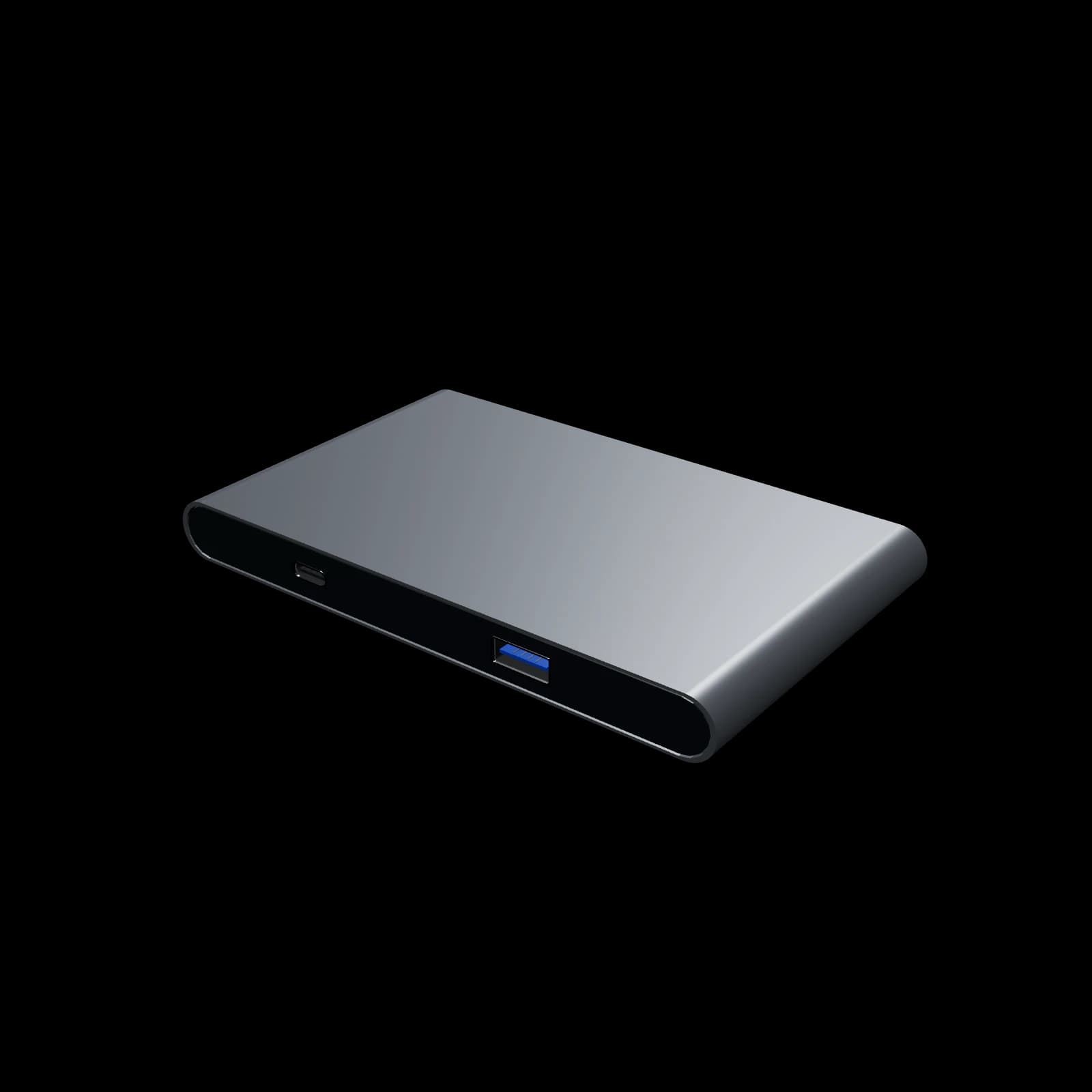 Satechi Thunderbolt 4 Slim Hub 3D 렌더