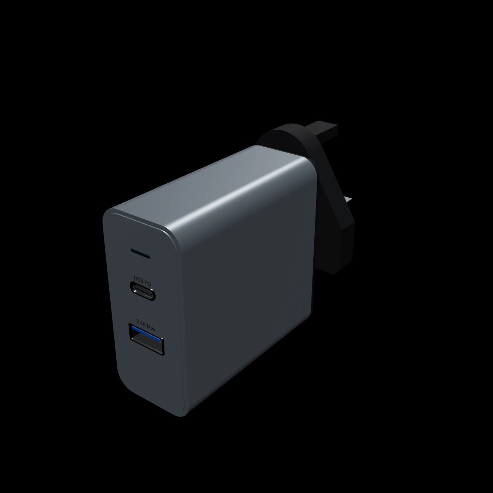 Satechi 30W Dual-Port Wall Charger 3D 렌더