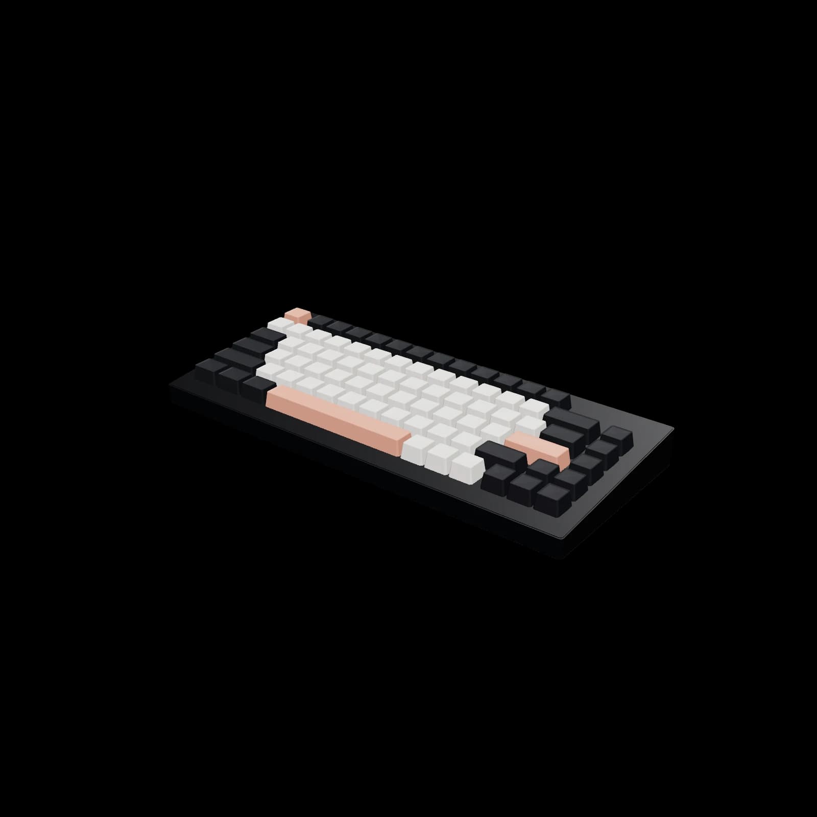 PMOKEY Wave75 키보드 3D 렌더