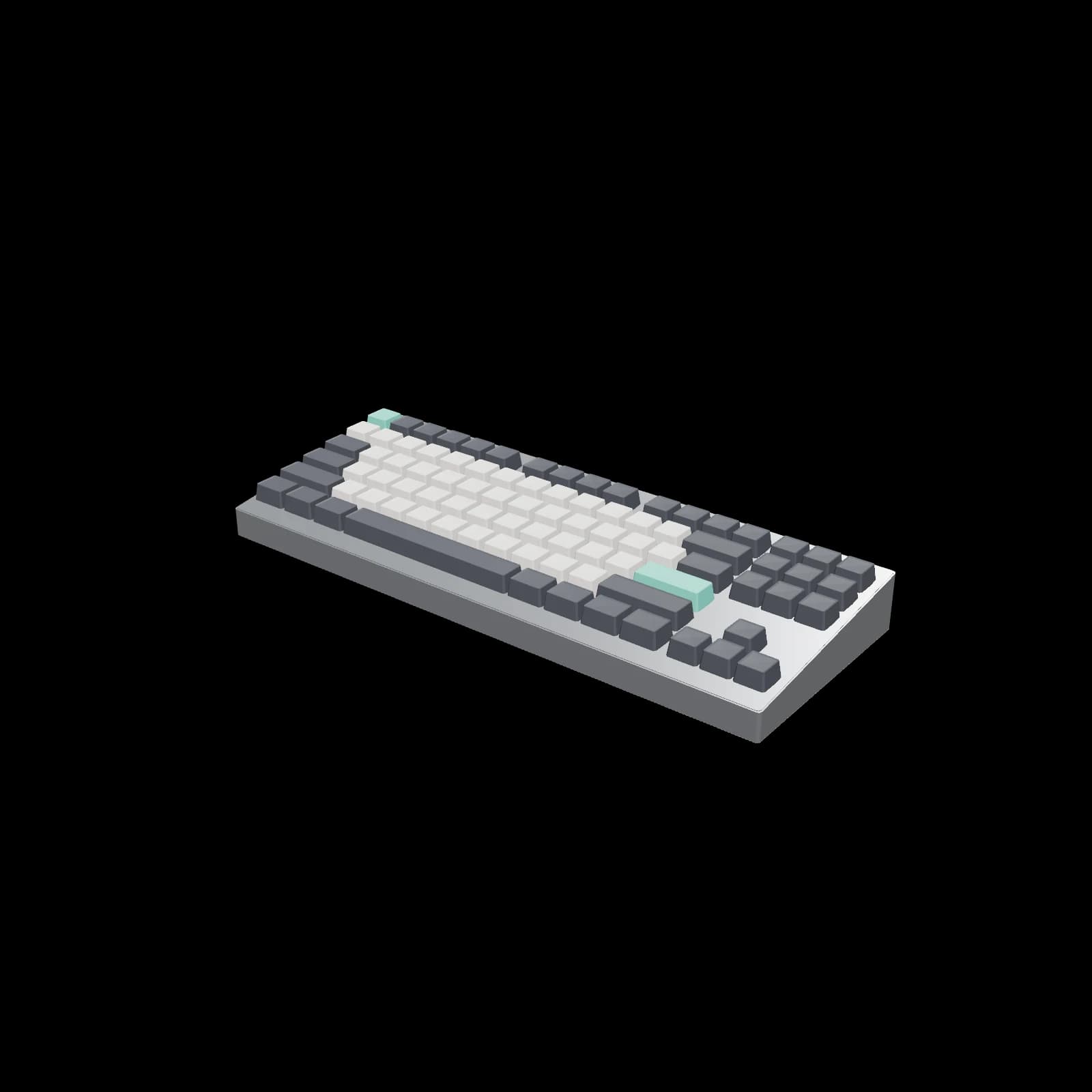 틱타입 EVO80 키보드 3D 렌더