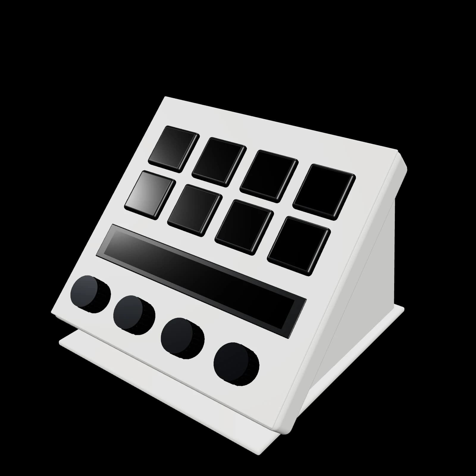 엘가토 Stream Deck + 화이트 3D 렌더