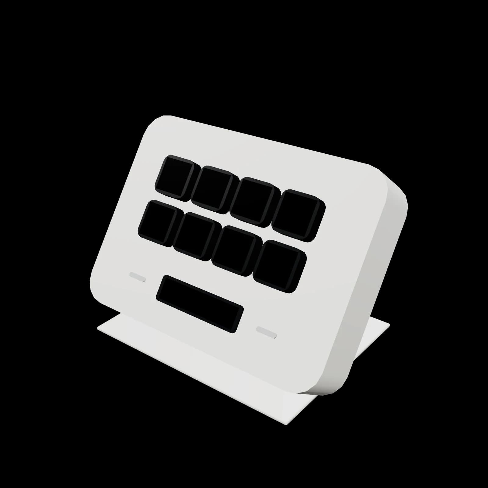 엘가토 Stream Deck Neo 화이트 3D 렌더