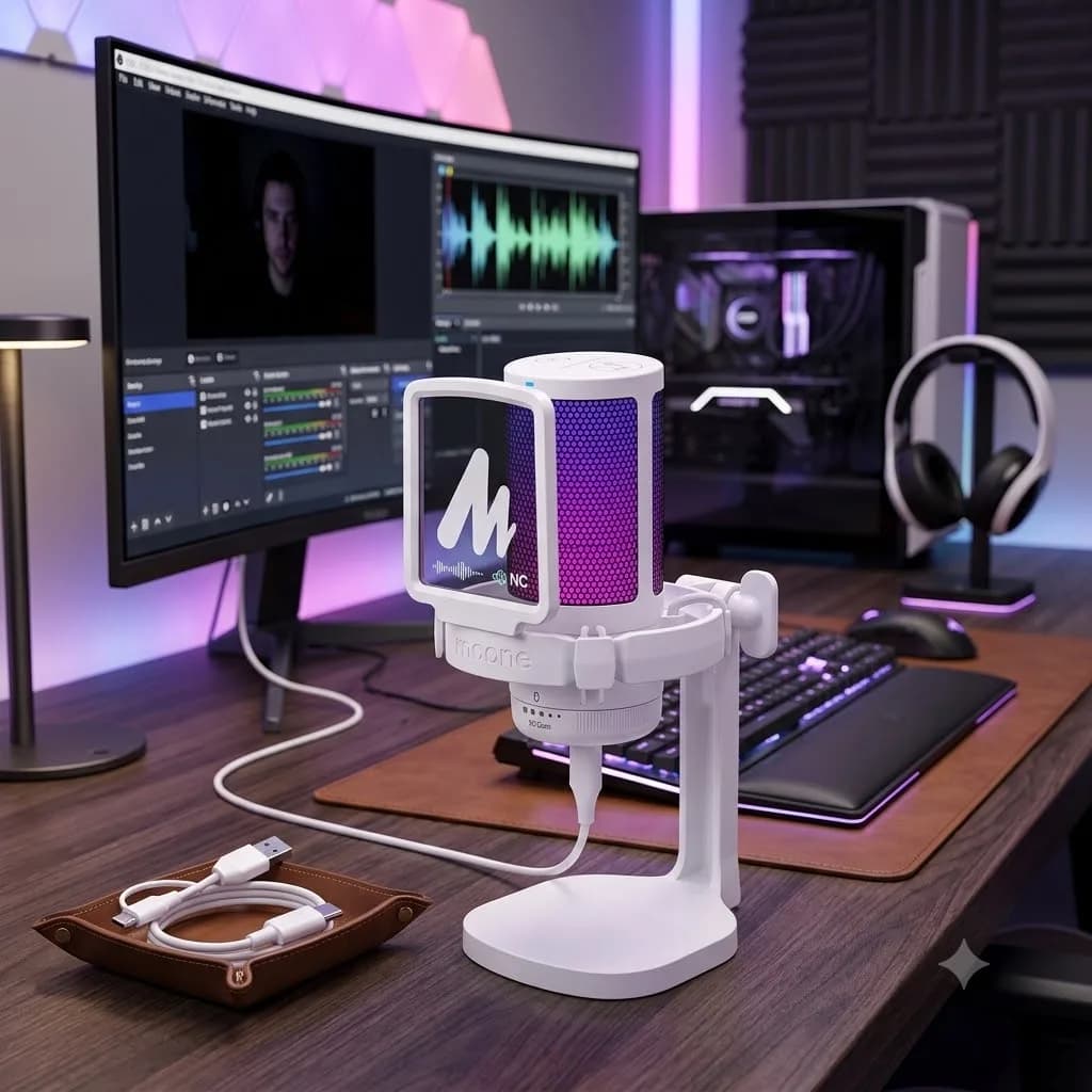 마오노 원터치 노이즈캔슬링 USB 콘덴서 방송용 녹음용 게이밍 마이크
