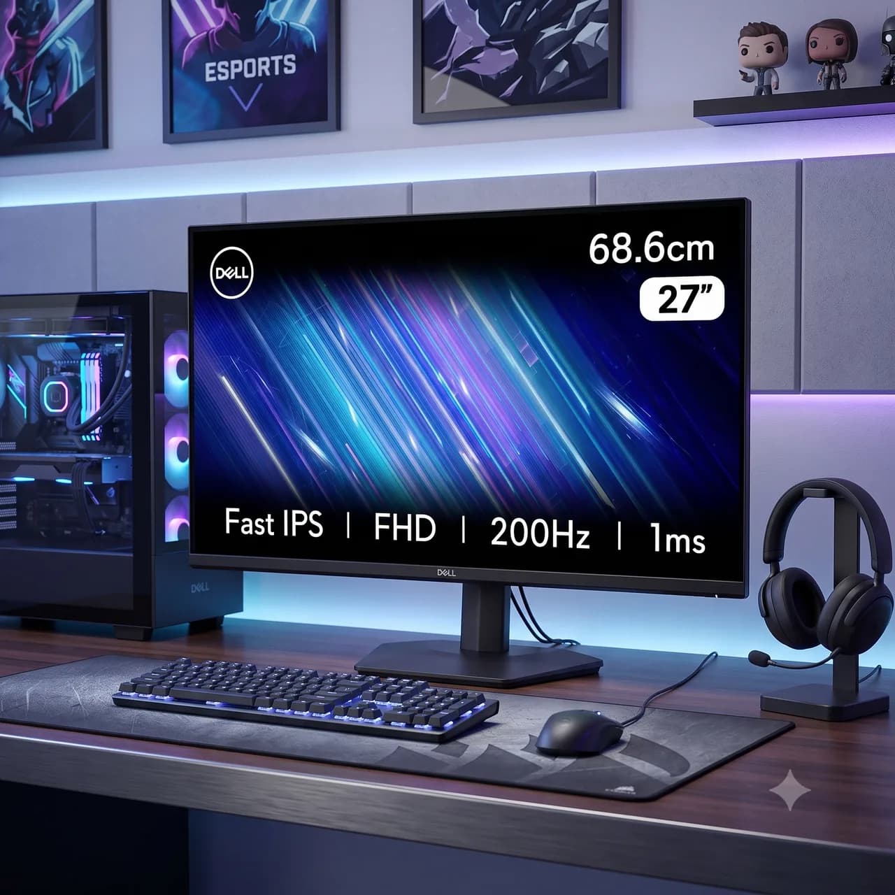 Dell Gaming SE2725HG 27인치 200Hz Fast IPS FHD 1ms 게이밍 모니터
